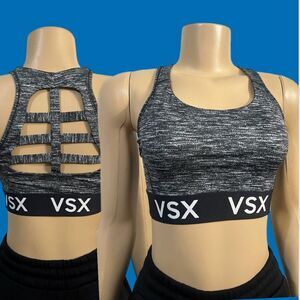 Victoria’s Secret VSX The player Strappy back sport bra gray Small